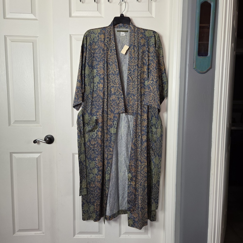 Vintage Peruvian Connection Pima Cotton Robe Kimono Tapestry Jacquard Medium